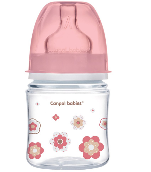 Canpol babies butelka szeroka antykolkowa 120ml PP EasyStart NEWBORN BABY różowa